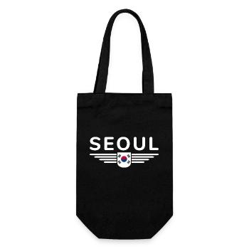 Seoul Fan-T-Shirt für Korea-Liebhaber - Geschenkbeutel für Flaschen - Schwarz - Vorne