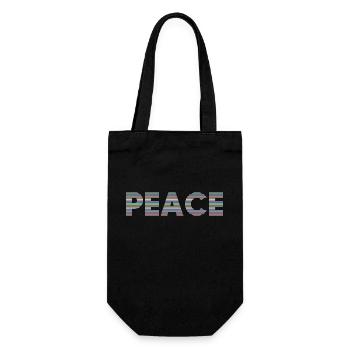 Peace - Gift Bag for Bottles - black - Front