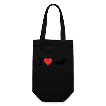J’adore le teckel allemand Dackel - Pet Design - Sac à bouteille - noir - Devant