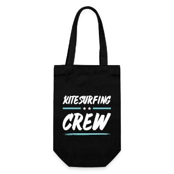 Kitesurfing Crew - Geschenkbeutel für Flaschen - Schwarz - Vorne