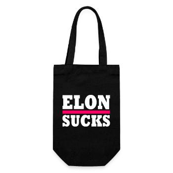 Elon sucks - Gift Bag for Bottles - black - Front