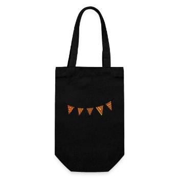 Wimpelkette dreifarbig - Geschenkbeutel für Flaschen - Schwarz - Vorne