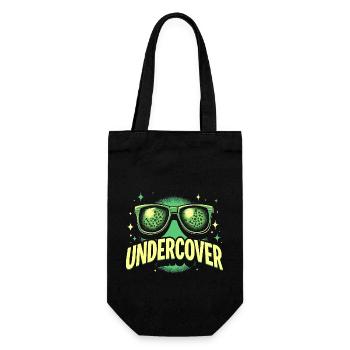 Lustige Sonnenbrille und Undercover Speech Kostüm - Geschenkbeutel für Flaschen - Schwarz - Vorne