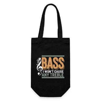 Bass I Won't Cause Any Disble Bass Gitarrist - Geschenkbeutel für Flaschen - Schwarz - Vorne