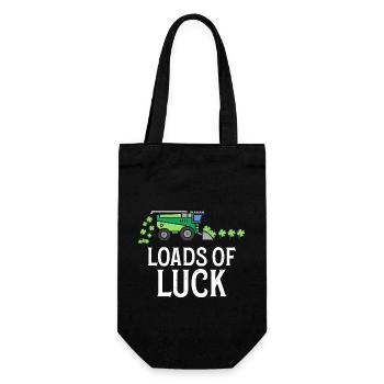 Loads Of Luck St. Patrick's Day Erntemaschine - Geschenkbeutel für Flaschen - Schwarz - Vorne