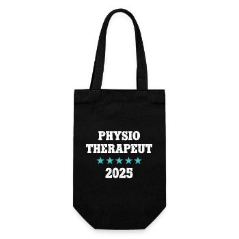 Physiotherapie Ausbildung Physio Therapeut 2025 - Geschenkbeutel für Flaschen - Schwarz - Vorne