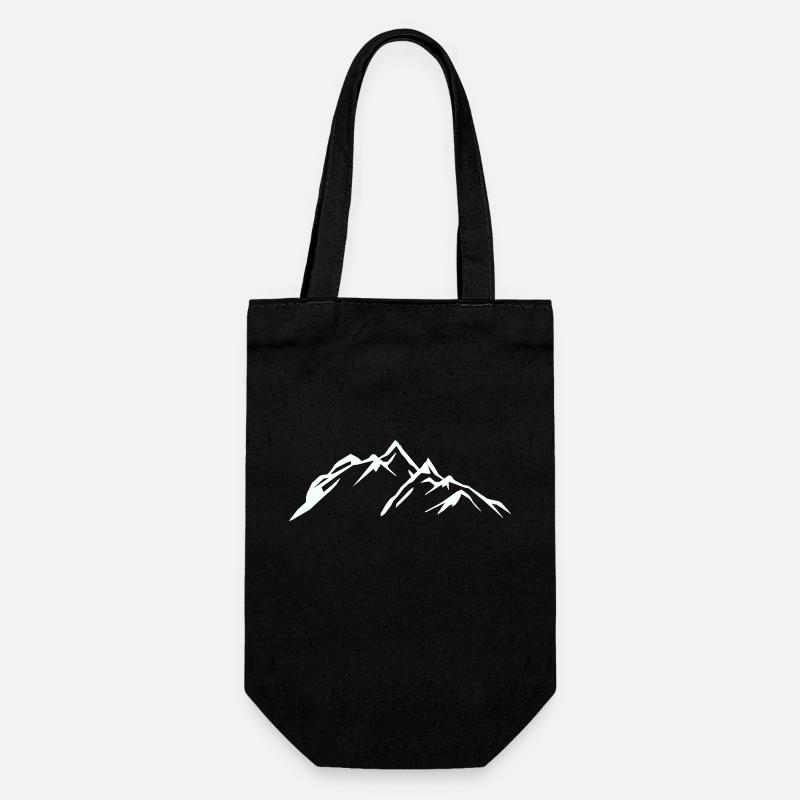berge - Geschenkbeutel für Flaschen - Schwarz