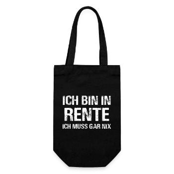 I'm retired – I don't have to do anything! - Gift Bag for Bottles - black - Front