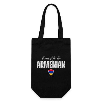 Arménien fier, j’adore l’Arménie - Sac à bouteille - noir - Devant