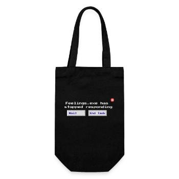 Feelings.exe Has Stopped Responding – Glitched Sad - Gift Bag for Bottles - black - Front