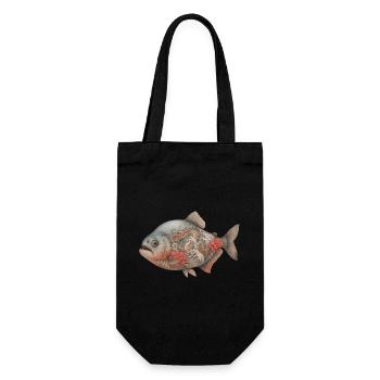 Yakuza Piranha - Gift Bag for Bottles - black - Front