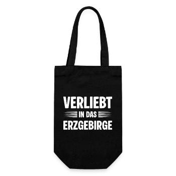Verliebt Erzgebirge - Geschenkbeutel für Flaschen - Schwarz - Vorne