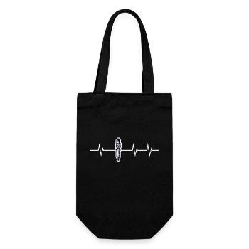 Heartbeat of a mechanic - Gift Bag for Bottles - black - Front