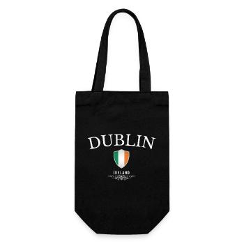 Ich liebe Dublin, Souvenir-Dublin - Geschenkbeutel für Flaschen - Schwarz - Vorne