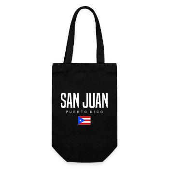 San Juan Puerto Rico Puerto-Ricaner - Geschenkbeutel für Flaschen - Schwarz - Vorne