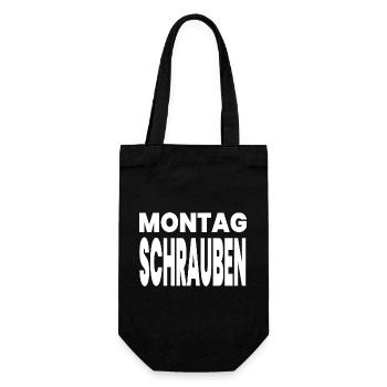 Schrauben - Geschenkbeutel für Flaschen - Schwarz - Vorne