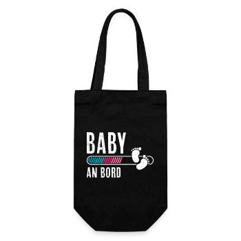 Expectant mothers BABY ON BOARD Funny - Gift Bag for Bottles - black - Front