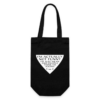 Not Funny Just Mean And People Think I'm Joking - Gift Bag for Bottles - black - Front