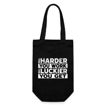 The Harder You Work The Luckier You Get - Gift Bag for Bottles - black - Front