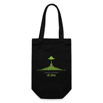 Anomaly detected: UAP UFO signal at 1.6 GHz - Gift Bag for Bottles - black - Front