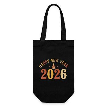 Celebrate 2026 Happy New Year Eve Party - Gift Bag for Bottles - black - Front