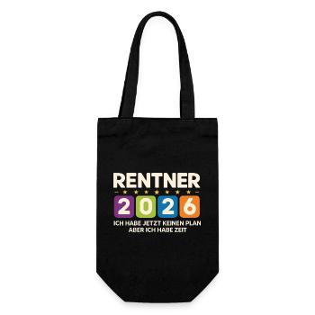 Pensioners 2026: No plan, but time - Gift Bag for Bottles - black - Front