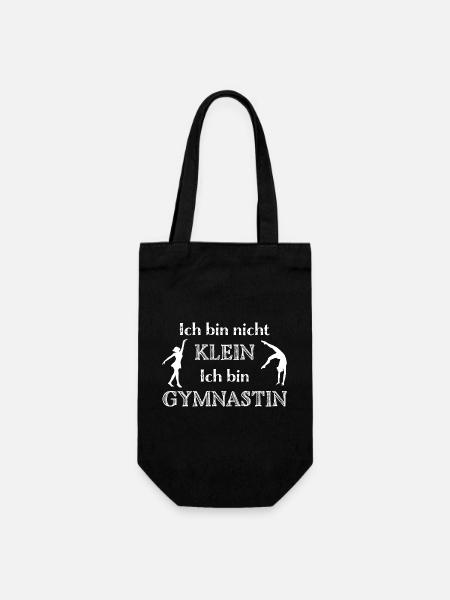 Ich bin nicht klein ich bin Gymnastin - Geschenkbeutel für Flaschen - Schwarz