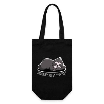 Sleep Is a Myth Sloth Tired Funny Design - Gift Bag for Bottles - black - Front