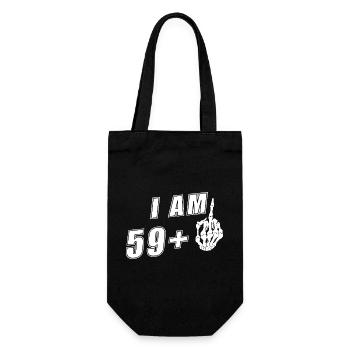 J’ai 59 ans + doigt d’honneur drôle, 60e anniversaire - Sac à bouteille - noir - Devant