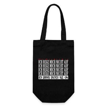 Ich rege mich nicht auf ich bringe alle um - Geschenkbeutel für Flaschen - Schwarz - Vorne