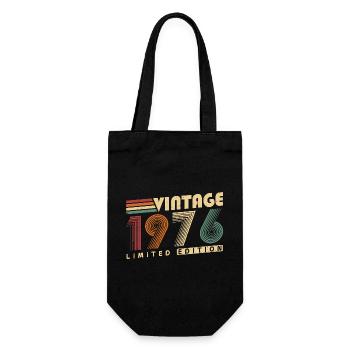 Vintage 1976 Vintage Birthday Gift - Gift Bag for Bottles - black - Front