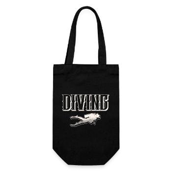 Diving divers - Gift Bag for Bottles - black - Front
