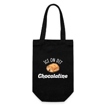 Chocolatine Humor Pain au Chocolat South West - Geschenkbeutel für Flaschen - Schwarz - Vorne