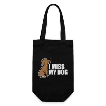 Mon chien Dog Amamant Dog Love Logo de blague - Sac à bouteille - noir - Devant