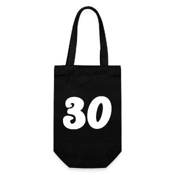 30. 30 YEARS. 30th ANNIVERSARY. 30 YEARS ANNIVERSARY. - Gift Bag for Bottles - black - Front