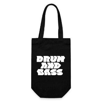 Drum and Bass fettes Logo-Design - Geschenkbeutel für Flaschen - Schwarz - Vorne
