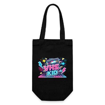 VHS KID Neon Retro - Gift Bag for Bottles - black - Front