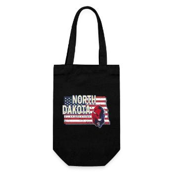 Dakota du Nord États-Unis Vintage Design - Sac à bouteille - noir - Devant