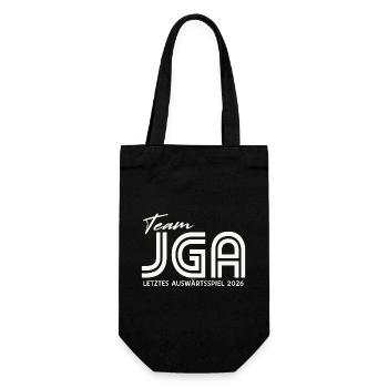 JGA 2026 Team Bräutigam Junggesellenabschied - Geschenkbeutel für Flaschen - Schwarz - Vorne