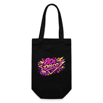 80s Disco Neon Fusion - Gift Bag for Bottles - black - Front