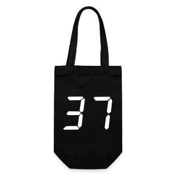 digitale_zahl_37- - Gift Bag for Bottles - black - Front