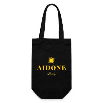 Aidone Sicily Sun  - Gift Bag for Bottles - black - Front