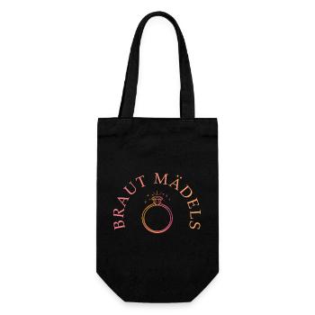 Bride Girls - Ring - Personalizable - Gift Bag for Bottles - black - Front