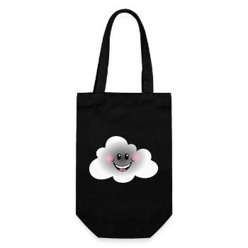 Happy Cloud - Gift Bag for Bottles - black - Front