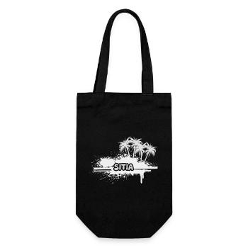 Sitia as palm trees - Gift Bag for Bottles - black - Front