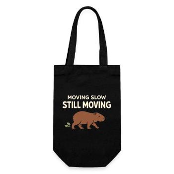 Cute Capybara Stress Reliever, No Stress, - Gift Bag for Bottles - black - Front