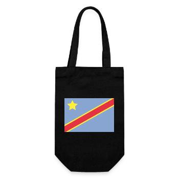 Kongoflagge - Geschenkbeutel für Flaschen - Schwarz - Vorne