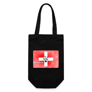 Football suisse Drapeau suisse avec football - Sac à bouteille - noir - Devant