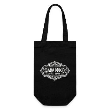 Baba Mood Vintage Ornate Label Türkisch - Geschenkbeutel für Flaschen - Schwarz - Vorne