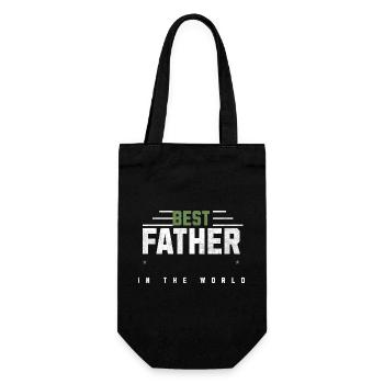 Best Dad in the World - Gift Bag for Bottles - black - Front